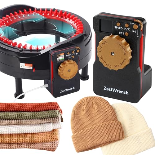 ZestWrench Fortschrittlicher arbeitssparender Strickmaschinen-Adapter, elektrisch verstellbarer Geschwindigkeitsadapter mit intelligentem LCD-Zähler für Addi-Express King Size Strickmaschine, ZestWrench Fortschrittlicher arbeitssparender Strickmaschinen-Adapter, elektrisch verstellbarer Geschwindigkeitsadapter mit intelligentem LCD-Zähler für Addi-Express King Size Strickmaschine, von ZestWrench