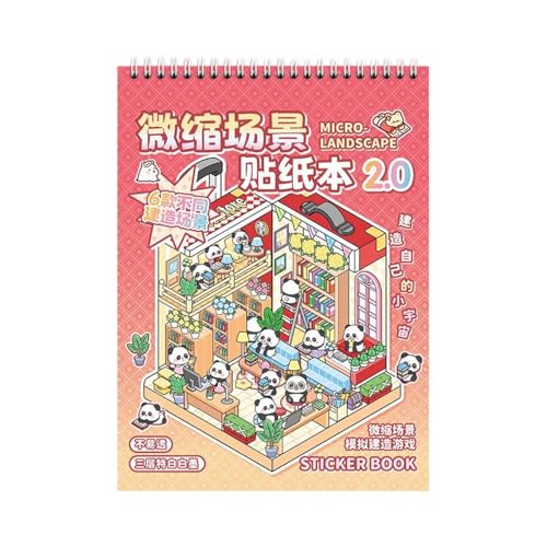 3D-Miniatur-Szenen-Aufkleber – Kreative Aufkleber für Heimdekoration, lustiges Cartoon-Stickerbuch | Niedliches Stress-Zubehör für 3D-Miniatur-Szenen-Aufkleber – Kreative Aufkleber für Heimdekoration, lustiges Cartoon-Stickerbuch | Niedliches Stress-Zubehör für von Zestivra