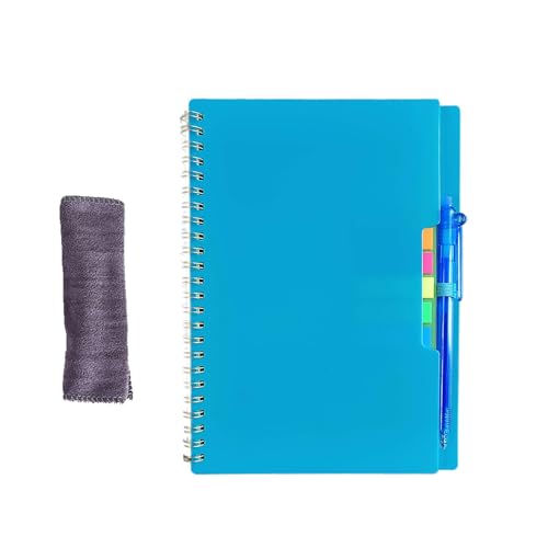 Abwischbares Notizbuch mit Stift – Umweltfreundliche wasserdichte Notizbücher | Intelligenter wiederverwendbarer Planer und Notizblock, wasserdichtes Mineralsteinpapier, löschbares Notizbuch A5, Bobi von Zestivra