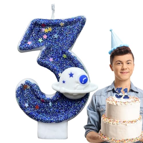 Geburtstagskerzen - Kuchenkerzen, blaue Kuchenzahlen Kerzen | Neuheit Decor Wiedervereinigungen Themenpartyzubehör, Space Planet Dekorationen süßer Geburtstagstorte Topper für Freunde Family Party Fei Geburtstagskerzen - Kuchenkerzen, blaue Kuchenzahlen Kerzen | Neuheit Decor Wiedervereinigungen Themenpartyzubehör, Space Planet Dekorationen süßer Geburtstagstorte Topper für Freunde Family Party Fei von Zestivra