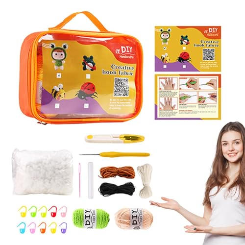 Kagi Anfänger-Set für Erwachsene, Strickset, für Anfänger, zum Lernen des Häkelsets, Kit Kit K Kagi Anfänger-Set für Erwachsene, Strickset, für Anfänger, zum Lernen des Häkelsets, Kit Kit K von Zestivra