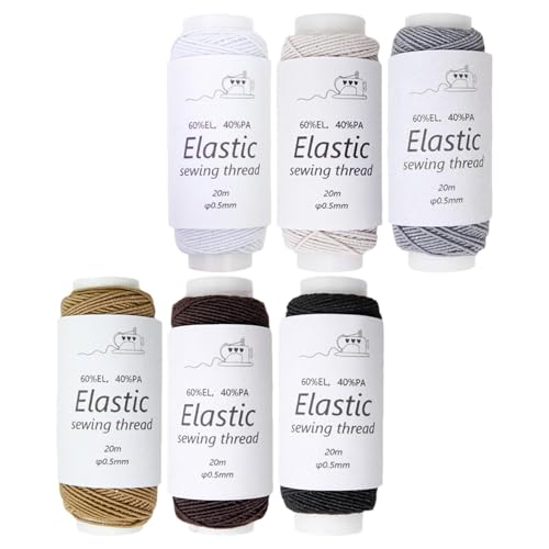 Kordeln und Perlenfaden, elastische Schnur für Armbänder | 6 Rollen elegante elastische Schnur - Elastische Schnur für Schmuckherstellung, Perlenkordel, hohe Flexibilität für Armband Kordeln und Perlenfaden, elastische Schnur für Armbänder | 6 Rollen elegante elastische Schnur - Elastische Schnur für Schmuckherstellung, Perlenkordel, hohe Flexibilität für Armband von Zestivra