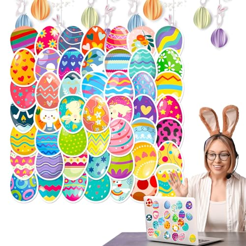Osterei-Aufkleber: Aufkleber für Osterflaschen, ästhetische Aufkleber für Eier, Cartoon-Festival. Osterei-Aufkleber: Aufkleber für Osterflaschen, ästhetische Aufkleber für Eier, Cartoon-Festival. von Zestivra