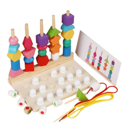Perlen-Sequenzierspielzeug – Holzperlen-Sequenzierspielzeug | Vorschul-Lernspielzeug – Stapelspielzeug in passender Form, verschiedene Formen, Stapelspielzeug, Lernspielzeug Pr Perlen-Sequenzierspielzeug – Holzperlen-Sequenzierspielzeug | Vorschul-Lernspielzeug – Stapelspielzeug in passender Form, verschiedene Formen, Stapelspielzeug, Lernspielzeug Pr von Zestivra