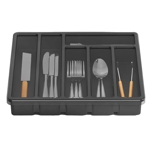 Silbertablett mit Deckel - Organizer Tablett Utensilien, Besteckaufbewahrung, 6 Fächer, Besteck und Besteck, Thekengeldhalter, Besteckhalter, Tablettdeckelhalter Silbertablett mit Deckel - Organizer Tablett Utensilien, Besteckaufbewahrung, 6 Fächer, Besteck und Besteck, Thekengeldhalter, Besteckhalter, Tablettdeckelhalter von Zestivra