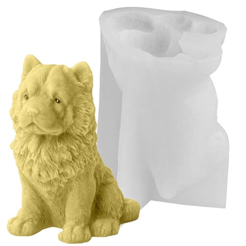 Silikon-Kerzenformen - Chow 3D Chow Harz Gießform | Antihaft-Epoxidform für DIY Seifenschnitzerei, Dekoration Wachsgips Kunst Hergestellt Silikon-Kerzenformen - Chow 3D Chow Harz Gießform | Antihaft-Epoxidform für DIY Seifenschnitzerei, Dekoration Wachsgips Kunst Hergestellt von Zestivra