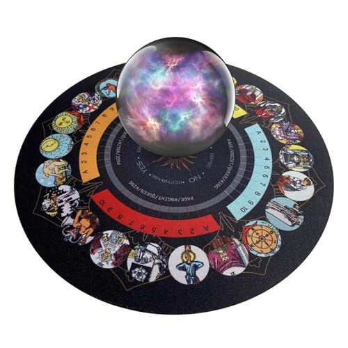 Wahrsagerei Matte | Tarotkarte Tischdecke, Altar Liefert Wahrsagerplatte Klassischer Waite Tarot Ist Es Möglich, Unbekannte Pendel Ritual Gummi -Mattendurchmesser 22 cm Altar Tarot Matte Wahrsagerei Matte | Tarotkarte Tischdecke, Altar Liefert Wahrsagerplatte Klassischer Waite Tarot Ist Es Möglich, Unbekannte Pendel Ritual Gummi -Mattendurchmesser 22 cm Altar Tarot Matte von Zestivra