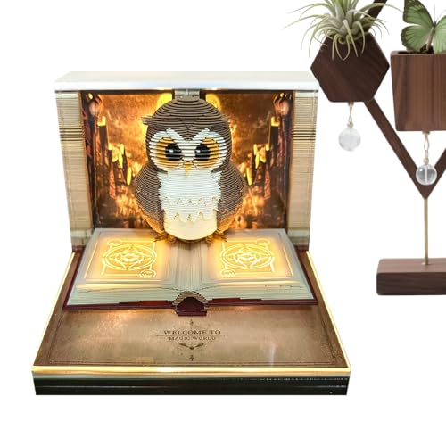 Zestivra 3D-Kalender-Notizblock, 2026, 3D-Mini-Schreibtischkalender zum Abreißen, Eulenform, zum Abreißen, für Thanksgiving, Weihnachten, Einweihungsbüros, Schreibtisch-Dekoration Zestivra 3D-Kalender-Notizblock, 2026, 3D-Mini-Schreibtischkalender zum Abreißen, Eulenform, zum Abreißen, für Thanksgiving, Weihnachten, Einweihungsbüros, Schreibtisch-Dekoration von Zestivra