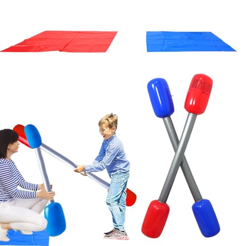 Zestivra Kampfspiel Aufblasbar - Outdoor Gladiatorenset, Eltern Kind Spiel | Bewegungsaktives Spiel Für Garten Party Freizeit | Wettbewerbsfähiges Duellspiel Mit Stöcken Und Matte Für Spaß Im Team Zestivra Kampfspiel Aufblasbar - Outdoor Gladiatorenset, Eltern Kind Spiel | Bewegungsaktives Spiel Für Garten Party Freizeit | Wettbewerbsfähiges Duellspiel Mit Stöcken Und Matte Für Spaß Im Team von Zestivra