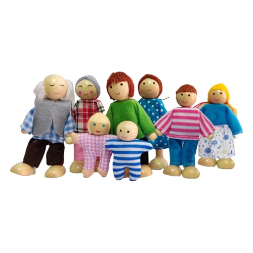 Zestivra Puppenhaus-Familie – 8-teilige Holzfiguren, biegsame Menschenpuppen | Puppenhaus-Set, Miniatur-Familienspielzeug für Kleinkinder, Kinderzimmer, Schule, Kindergarten, Mädchen und Zestivra Puppenhaus-Familie – 8-teilige Holzfiguren, biegsame Menschenpuppen | Puppenhaus-Set, Miniatur-Familienspielzeug für Kleinkinder, Kinderzimmer, Schule, Kindergarten, Mädchen und von Zestivra
