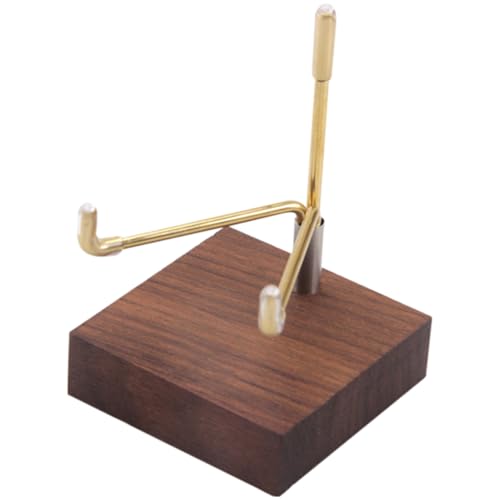Zestivra Schmuckständer – Kupferrahmen, Walnut Holzbasis | Mineral Crystal Holder, Modern Logo Display für Ohrringe, Anhänger, handgefertigter Schmuck, Showcase Dekoration, Handwerkspräsentation von Zestivra