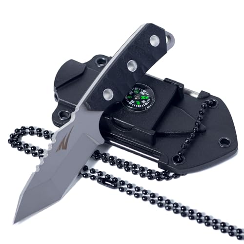 Neck Knife,5 IN 1 Outdoor Messer,Mini Tactical Survival Messer,EDC Messer. (Weiß) von Zetterrank