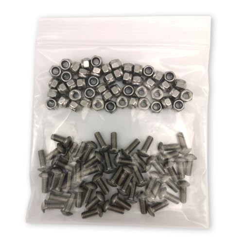 Zettl GmbH 50x Linsenschrauben M4x10mm A2 + selbstsichernde Muttern DIN 985 A2 Edelstahl für Befestigung der Klemm-/Pendelleisten an PVC-Streifen Zettl GmbH 50x Linsenschrauben M4x10mm A2 + selbstsichernde Muttern DIN 985 A2 Edelstahl für Befestigung der Klemm-/Pendelleisten an PVC-Streifen von Zettl GmbH
