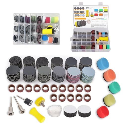 268 Stück Schleifblüten Set 25mm: Schleifscheiben Schleifpad Nasse Trockene Schleifpapier Set 60-10000 Körnung für Holz Metall Schmuck Spiegel Polieren 268 Stück Schleifblüten Set 25mm: Schleifscheiben Schleifpad Nasse Trockene Schleifpapier Set 60-10000 Körnung für Holz Metall Schmuck Spiegel Polieren von Zevmi