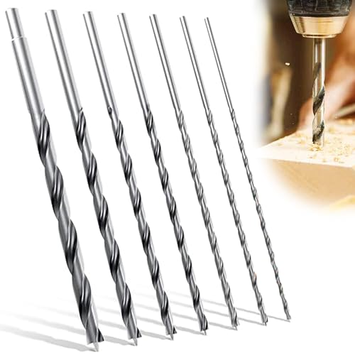 Holzbohrer Set Lang 7-teilig: HCS-CV 300mm Lange Holzbohrer Schlangenbohrer set für Holz Metall Stein Bohrmaschine Ø 4 5 6 7 8 10 12mm Holzbohrer Set Lang 7-teilig: HCS-CV 300mm Lange Holzbohrer Schlangenbohrer set für Holz Metall Stein Bohrmaschine Ø 4 5 6 7 8 10 12mm von Zevmi