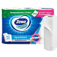 Zewa Küchenrollen WISCH&WEG Sparblatt 2-lagig, 4 Rollen von Zewa