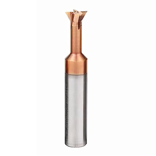XiBany Hartmetall Schwalbenschwanzfräser 30 45 60 75 Grad 4 mm 6 mm 8 mm 10 mm 12 mm 14 mm Wolfram-Bearbeitungswerkzeug for Stahl for Aluminium (Size : 5mm, Color : COATED_75 DEGREE) von Zewool