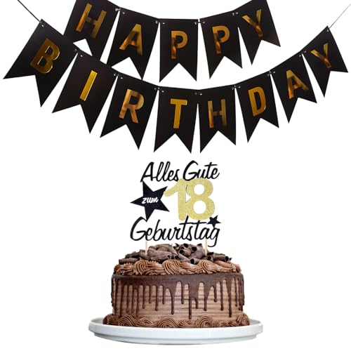 18. Geburtstag Junge, Tortendeko Und Deko 18. Geburtstag Junge, 28 * 15.5cm, Für Kuchen, Party, Zeremonie, Dekoration, Eine fröhliche Atmosphäre für Familienfeier 18. Geburtstag Junge, Tortendeko Und Deko 18. Geburtstag Junge, 28 * 15.5cm, Für Kuchen, Party, Zeremonie, Dekoration, Eine fröhliche Atmosphäre für Familienfeier von ZexJpr