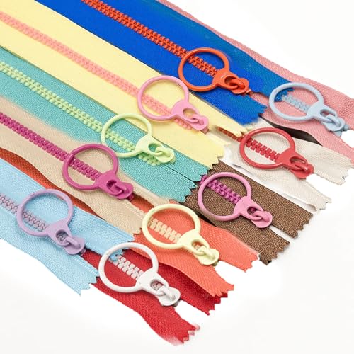 20 Stück Reißverschluss, 30 cm Farbige Reißverschlüsse Für Nähen und Handwerk, Ideal FüR Taschen, Haustierkleidung Und Accessoires, Reisverschluss Teilbar, Bekleidungsgeschäft von ZexJpr