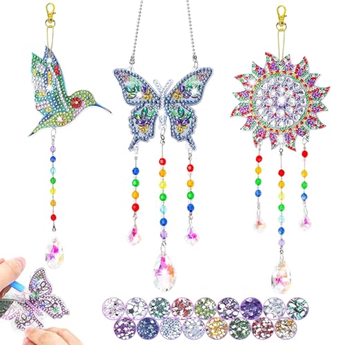 ZexJpr Diamond Painting Kinder, 3-in-1 Bastelset Mädchen 8-12 Jahre, Sonnenfänger Basteln Mit Farbigen Diamanten, Geschenk Für Geburtstag Und Weihnachten, DIY Kreativset Für Kinder ZexJpr Diamond Painting Kinder, 3-in-1 Bastelset Mädchen 8-12 Jahre, Sonnenfänger Basteln Mit Farbigen Diamanten, Geschenk Für Geburtstag Und Weihnachten, DIY Kreativset Für Kinder von ZexJpr