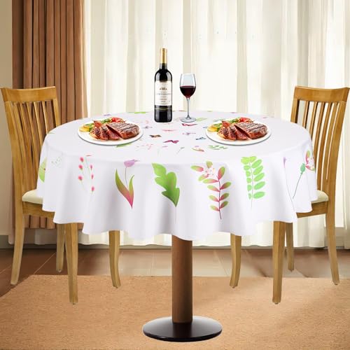150CM Runde Bunte BläTter Schmetterlings Tischdecke, Wasserdicht, öLbestäNdig Und Schmutzabweisend, Abwischbar, Geeignet FüR Abendessen, Outdoor, Picknick, InnenküChe, Familienfeier 150CM Runde Bunte BläTter Schmetterlings Tischdecke, Wasserdicht, öLbestäNdig Und Schmutzabweisend, Abwischbar, Geeignet FüR Abendessen, Outdoor, Picknick, InnenküChe, Familienfeier von Zexint