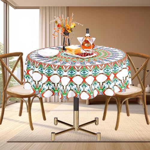 Runde Tischdecke 150cm, schmutzabweisend, wasserabweisend und knitterfrei, farbenfrohe Tischdeckendekoration für Zuhause, Küche, Esszimmer, Party, Terrasse, Innen- und Außenbereich Runde Tischdecke 150cm, schmutzabweisend, wasserabweisend und knitterfrei, farbenfrohe Tischdeckendekoration für Zuhause, Küche, Esszimmer, Party, Terrasse, Innen- und Außenbereich von Zexint