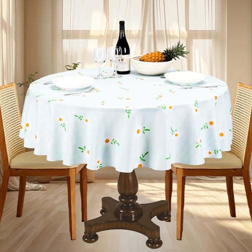 Runde Tischdecke mit buntem Blumenmuster für Frühling und Sommer, 150cm, waschbare Bauernhaus-Tischdecke für Küche, Urlaub, Picknick, Party, Abendessen, Zimmer, Picknick, Outdoor-Dekoration Runde Tischdecke mit buntem Blumenmuster für Frühling und Sommer, 150cm, waschbare Bauernhaus-Tischdecke für Küche, Urlaub, Picknick, Party, Abendessen, Zimmer, Picknick, Outdoor-Dekoration von Zexint