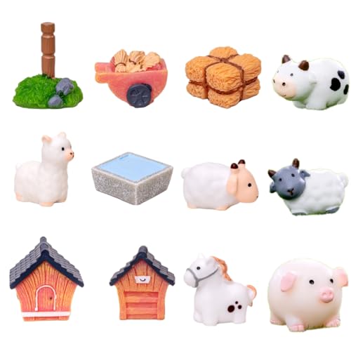12er-Pack Tortenaufsätze Mit Lamm, Schwein, Kuh Und Alpaka, DIY-Dekorationszubehör Für Den Bauernhof 12er-Pack Tortenaufsätze Mit Lamm, Schwein, Kuh Und Alpaka, DIY-Dekorationszubehör Für Den Bauernhof von Zeyeo