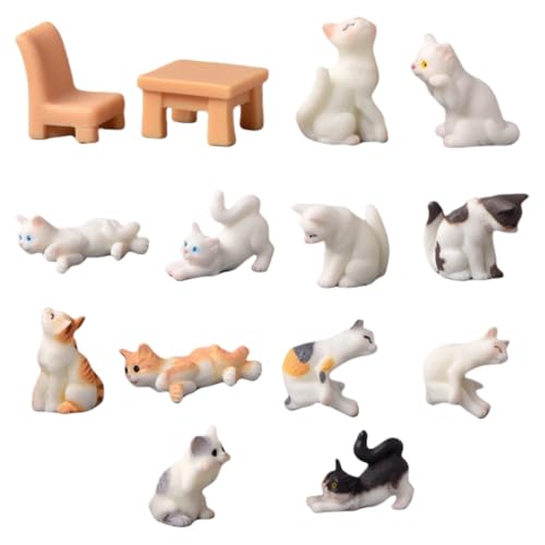 15er-Pack Mini-Kätzchen-Tierstatuen Für DIY-Gartengestaltung Und -Dekoration 15er-Pack Mini-Kätzchen-Tierstatuen Für DIY-Gartengestaltung Und -Dekoration von Zeyeo