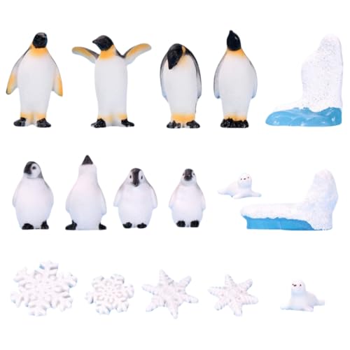 16er-Pack Antarktische Pinguine Und Seelöwen-Ornamente Aus Kunstharz, DIY-Dekor Der Gletscherserie 16er-Pack Antarktische Pinguine Und Seelöwen-Ornamente Aus Kunstharz, DIY-Dekor Der Gletscherserie von Zeyeo