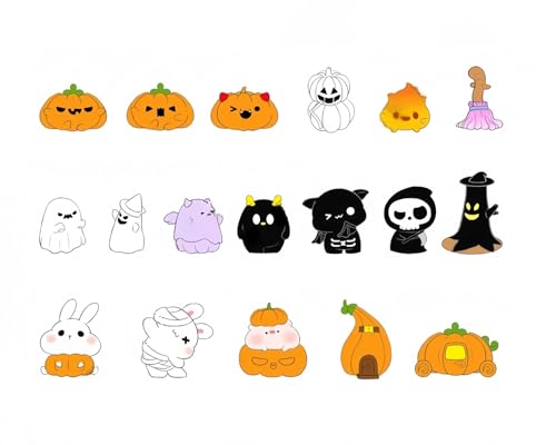 18er-Pack Halloween Mini-Tierfiguren, Transparentes Geister-Hexe-Kürbis-DIY-Kristallkugel-Zubehör 18er-Pack Halloween Mini-Tierfiguren, Transparentes Geister-Hexe-Kürbis-DIY-Kristallkugel-Zubehör von Zeyeo