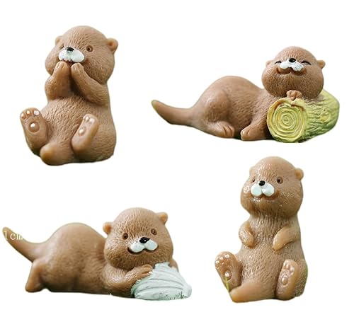 4er-Pack Kleine Otterpuppen, DIY-Schlüsselanhänger, Mini-Schreibtisch-Ornamente, Kunstharz-Bastelarbeiten 4er-Pack Kleine Otterpuppen, DIY-Schlüsselanhänger, Mini-Schreibtisch-Ornamente, Kunstharz-Bastelarbeiten von Zeyeo