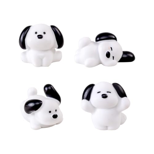 4er-Pack Süße Schwarz-weiße Welpen-Miniaturfiguren, Kleine DIY-Ornamente Für Den Schreibtisch Im Auto 4er-Pack Süße Schwarz-weiße Welpen-Miniaturfiguren, Kleine DIY-Ornamente Für Den Schreibtisch Im Auto von Zeyeo