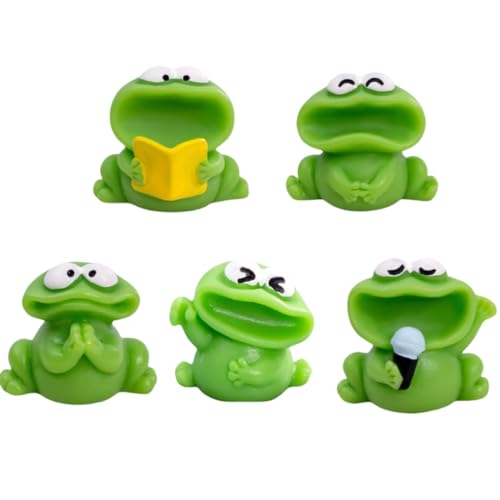 5er-Packung Harzanhänger Mit Großem Mund Und Singendem Frosch, DIY-Teich-Landschaftsdekorationen 5er-Packung Harzanhänger Mit Großem Mund Und Singendem Frosch, DIY-Teich-Landschaftsdekorationen von Zeyeo