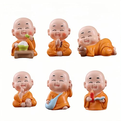 6-teilige Minifiguren „Ungezogener Kleiner Mönch“, Schreibtisch-Ornamente Für Die Dekoration Von Zuhause Und Im Auto 6-teilige Minifiguren „Ungezogener Kleiner Mönch“, Schreibtisch-Ornamente Für Die Dekoration Von Zuhause Und Im Auto von Zeyeo