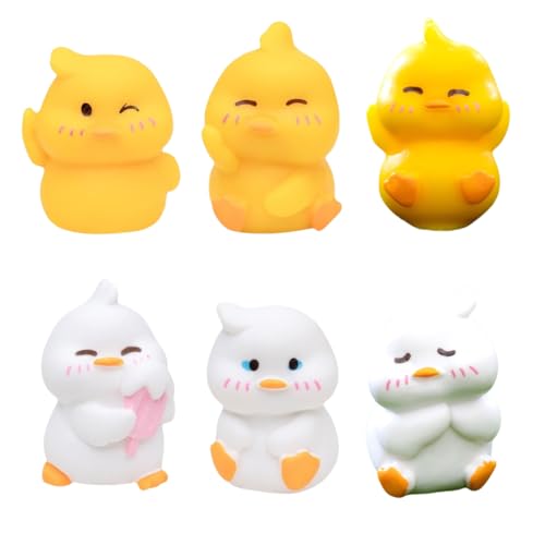 6er-Pack Gelbe Mini-Enten-Tierfiguren, Süße Garten- Und DIY-Dekorationen 6er-Pack Gelbe Mini-Enten-Tierfiguren, Süße Garten- Und DIY-Dekorationen von Zeyeo