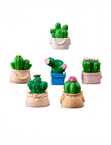 6er-Pack Süße Kaktusstatuen Aus Stoff, DIY-Garten- Und Schreibtisch-Dekoration 6er-Pack Süße Kaktusstatuen Aus Stoff, DIY-Garten- Und Schreibtisch-Dekoration von Zeyeo
