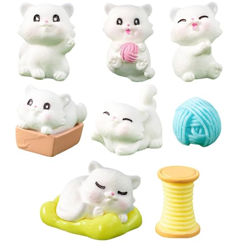 8er-Pack Süße Kätzchenpuppen – DIY-Gartendeko Und Mini-Autoornamente 8er-Pack Süße Kätzchenpuppen – DIY-Gartendeko Und Mini-Autoornamente von Zeyeo