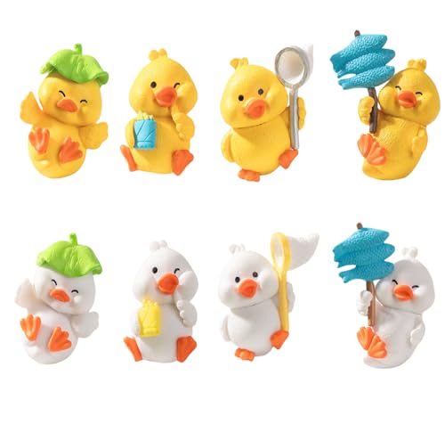 8er-Packung Mini-Tierpuppen In Form Weißer Enten – Kuchendekorationen, DIY-Garten- Und Landschaftsbau-Ornamente 8er-Packung Mini-Tierpuppen In Form Weißer Enten – Kuchendekorationen, DIY-Garten- Und Landschaftsbau-Ornamente von Zeyeo