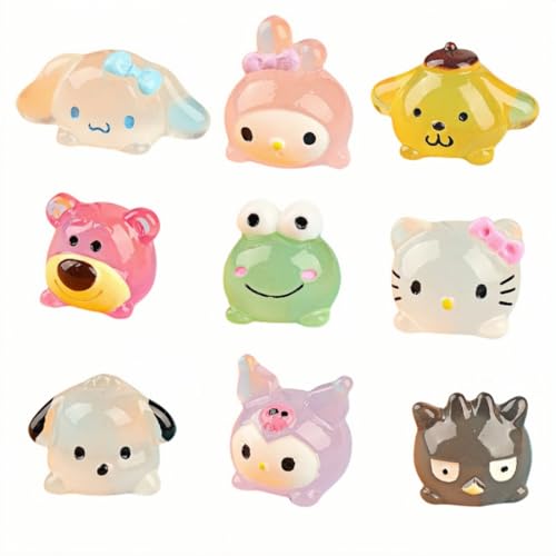 9er-Pack Leuchtende 3D-Miniatur-Kleintierfiguren Für Selbstgemachte Schreibtisch- Und Auto-Ornamente 9er-Pack Leuchtende 3D-Miniatur-Kleintierfiguren Für Selbstgemachte Schreibtisch- Und Auto-Ornamente von Zeyeo
