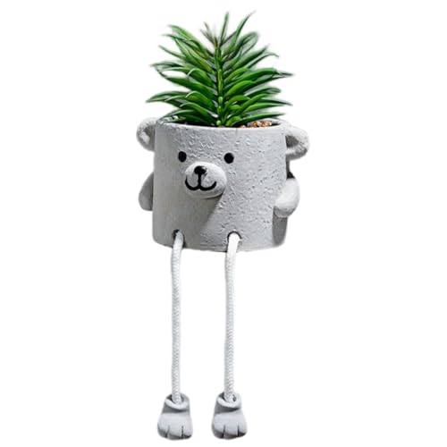 Miniatur-Schüchtern-Modell-Ornamente, Saftiges Topfdekor, Kleine Hängende Fußpuppe Für Grüne Pflanzen Im Büro(Bear Model) von Zeyeo