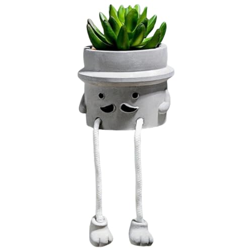 Miniatur-Schüchtern-Modell-Ornamente, Saftiges Topfdekor, Kleine Hängende Fußpuppe Für Grüne Pflanzen Im Büro(Mustache) von Zeyeo