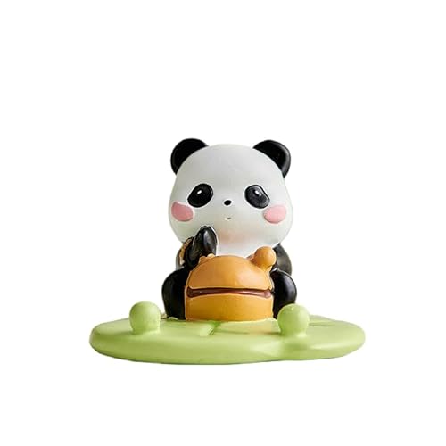 Panda-Kuchenaufsätze – Handyständer Und Schreibtisch-Ornamente Für Die Bürodekoration(Knocking the Wooden Fish) von Zeyeo