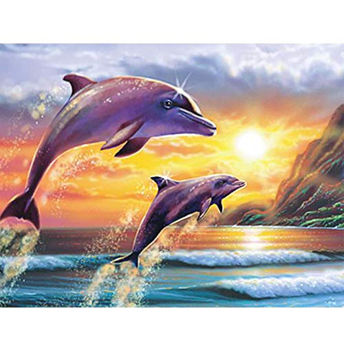 Zeyevan DIY Diamond Painting, komplett, Delfin bei Sonnenuntergang, 5D-Stickerei, Diamant-Malerei, komplettes Set, Tiermotiv, Kreuzstich, Strass, Stickerei, Handwerk, für Zuhause, Wanddekoration, 30 x Zeyevan DIY Diamond Painting, komplett, Delfin bei Sonnenuntergang, 5D-Stickerei, Diamant-Malerei, komplettes Set, Tiermotiv, Kreuzstich, Strass, Stickerei, Handwerk, für Zuhause, Wanddekoration, 30 x von Zeyevan
