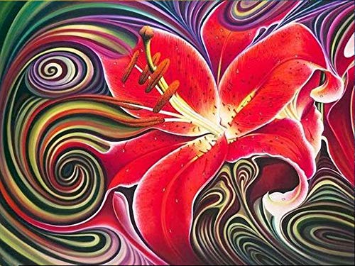 Zeyevan Diamond Painting Blume, 5D DIY Diamant Painting Pflanze, AnlageKit, Diamant Malerei Strass Kristallmalerei Kreuzstich Kunsthandwerk 30x40 cm von Duomi