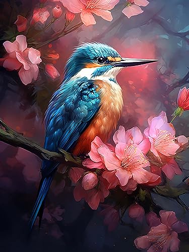 Zeyevan Diamond Painting Vogel Zubehör Bilder, DIY 5D Diamant Painting Bilder Tier Kreuzstich Strass Stickerei Handwerk Für Home Office Wanddekoration 30x40cm von Zeyevan