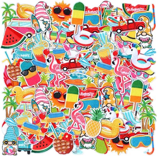Zeyune Aufnäher zum Aufbügeln für Sommer, Strand, Hawaii, bestickt, zum Aufbügeln, Zwerg, Surfbrett, Flamingo, Sonnenbrille, Urlaub, Pool, Applikation zum Aufnähen für Hut, Rucksack, Kleidung, Hemd Zeyune Aufnäher zum Aufbügeln für Sommer, Strand, Hawaii, bestickt, zum Aufbügeln, Zwerg, Surfbrett, Flamingo, Sonnenbrille, Urlaub, Pool, Applikation zum Aufnähen für Hut, Rucksack, Kleidung, Hemd von Zeyune