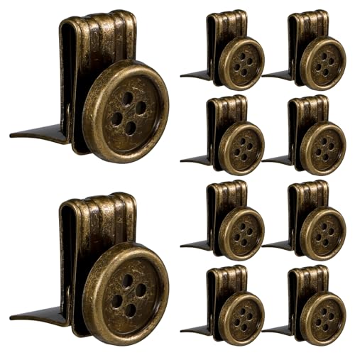 Zeyune Metall-Hosenträgerknöpfe, beweglich, kein Nähen, Knopfende, Clips für Jeans, Hosenträger, Hüte, Jeans, Hosen, Ersatz (Bronze), 10 Stück Zeyune Metall-Hosenträgerknöpfe, beweglich, kein Nähen, Knopfende, Clips für Jeans, Hosenträger, Hüte, Jeans, Hosen, Ersatz (Bronze), 10 Stück von Zeyune