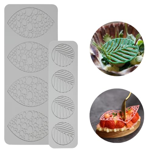 Zfseyuh 2 Stück Spitzen Fondant Formen Kuchen, Spitze Silikonform Matte Fondant Kuchen Prägung Matte für Backen, Kuchen, Fondant, Dessertdekoration Zfseyuh 2 Stück Spitzen Fondant Formen Kuchen, Spitze Silikonform Matte Fondant Kuchen Prägung Matte für Backen, Kuchen, Fondant, Dessertdekoration von Zfseyuh