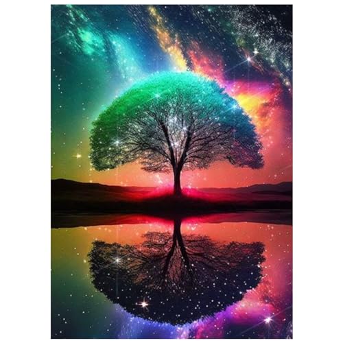 Zfseyuh Diamond Painting Magischer Baum, Diamond Painting Diamond Painting Erwachsene für Wände, Heimdekoration, Geschenke, 30 x 40 cm von Zfseyuh